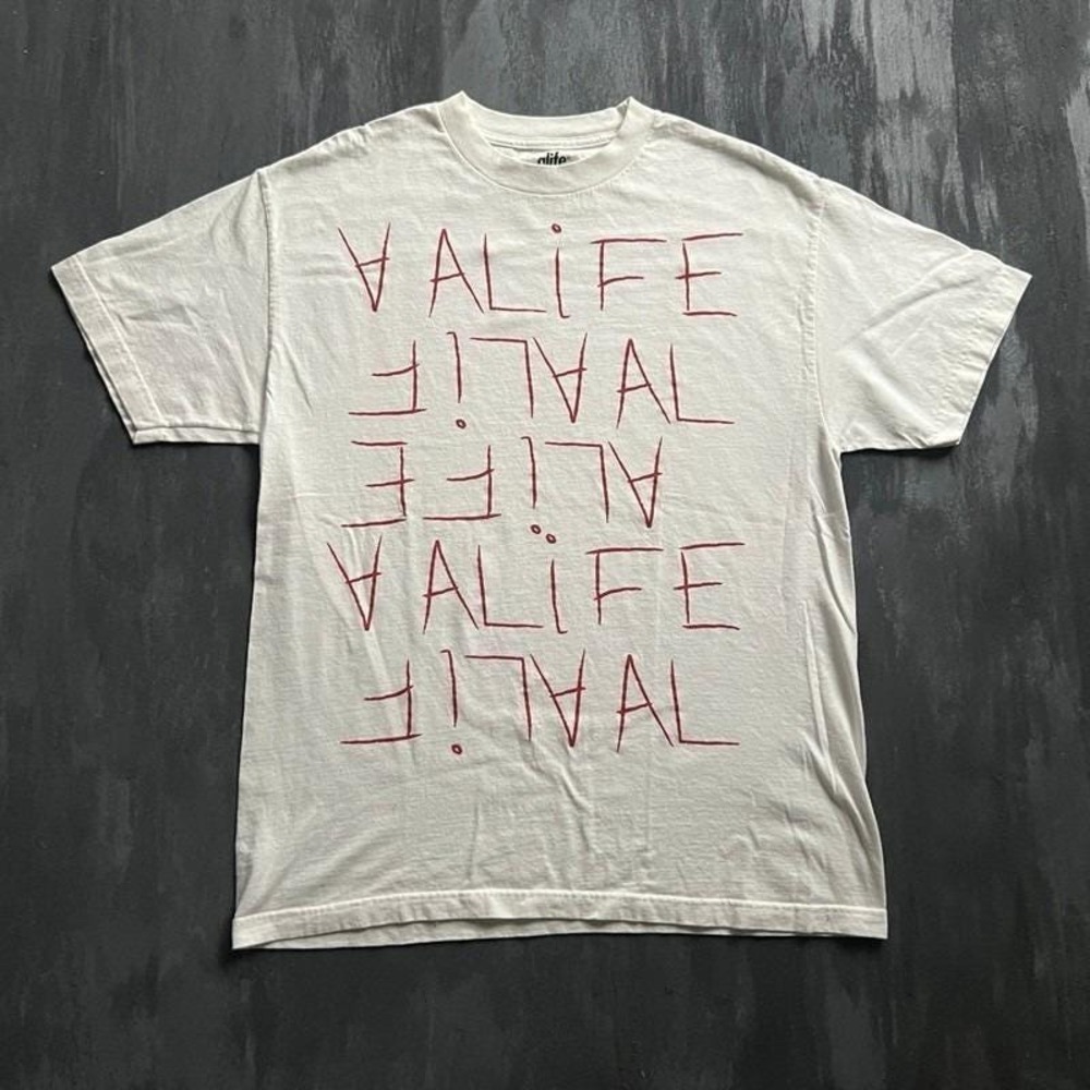 Vintage ALIFE Shirt Mens Large White 2000s Drawing‎